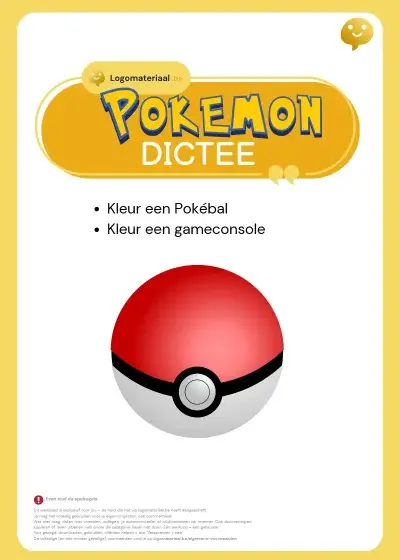 Poké-dictee logopedisch werkblad voor kinderen